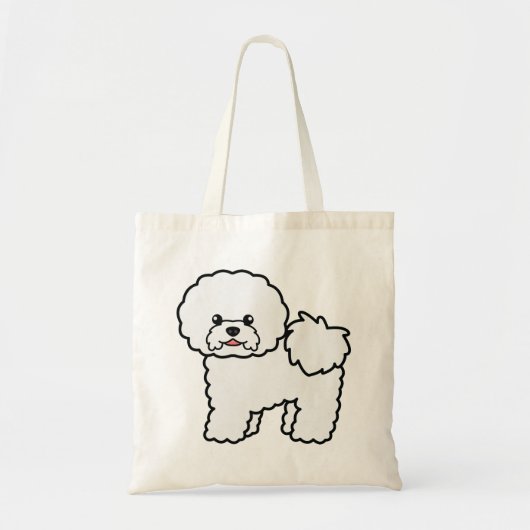Bichon Frise Cute Cartoon Dog Tote Bag (Voorkant)