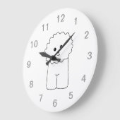 Bichon Frise, Cute Dog. Grote Klok (Hoek)