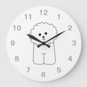 Bichon Frise, Cute Dog. Grote Klok