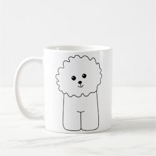 Bichon Frise, Cute Dog. Koffiemok