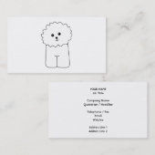 Bichon Frise, Cute Dog. Visitekaartje (Voorkant / Achterkant)