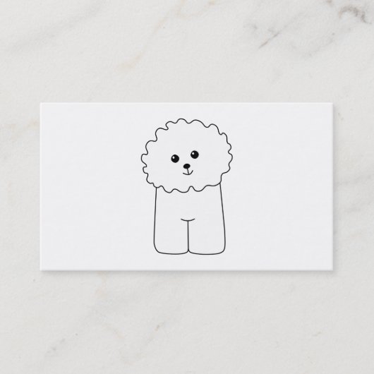 Bichon Frise, Cute Dog. Visitekaartje (Voorkant)