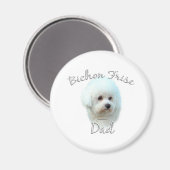 Bichon Frise Dad 2 Magneet (Voorkant / Achterkant)