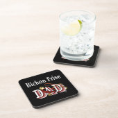 Bichon Frise Dad Bier Onderzetter (Rechterzijde)