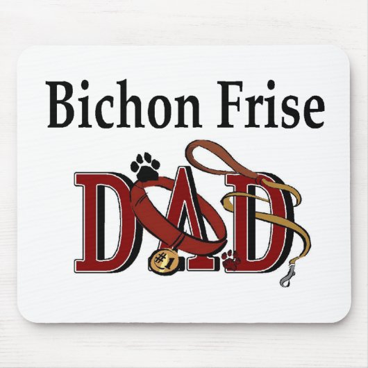 Bichon Frise Dad Gifts Muismat (Voorkant)