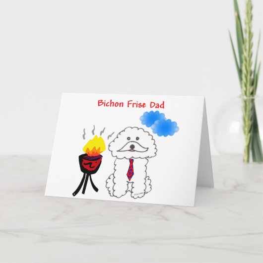 Bichon Frise Dad Kaart (Voorkant)