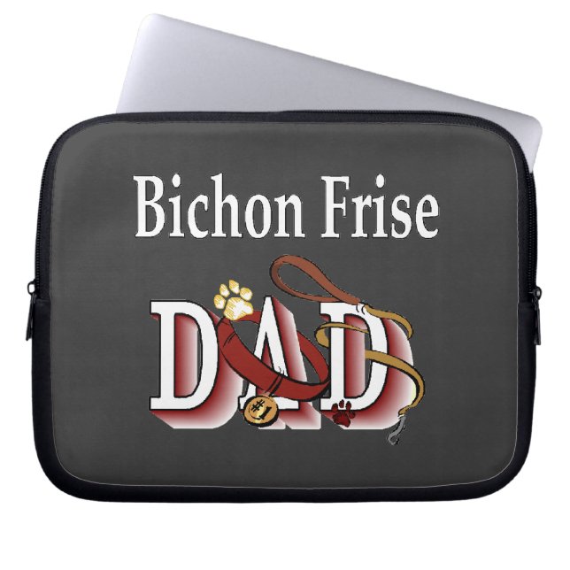 Bichon Frise Dad Laptop Sleeve (Voorkant)