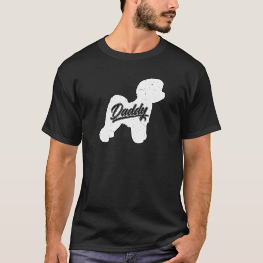 Bichon Frise Daddy Hond Eigenaar Papa Vaders van B T-shirt (Voorkant)