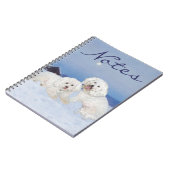 Bichon Frise December Avond Notitieboek (Linkerzijde)