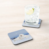 Bichon Frise December Evening Onderzetter (Rechterzijde)