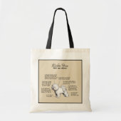 Bichon Frise Diagram Canvas tas (Voorkant)
