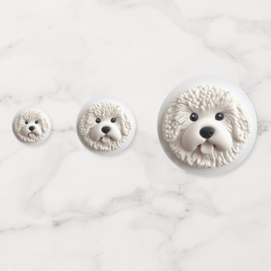 Bichon Frise Dog 3D geïnspireerd Confetti (Voorkanten)