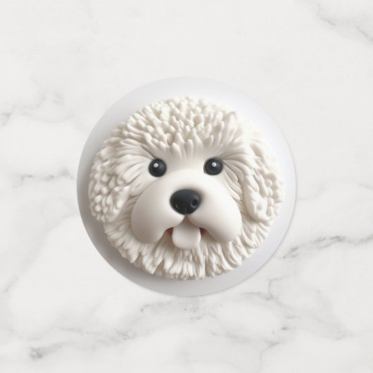 Bichon Frise Dog 3D geïnspireerd Confetti (Kleine voorkant)