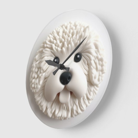 Bichon Frise Dog 3D geïnspireerd Grote Klok (Hoek)