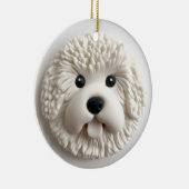 Bichon Frise Dog 3D geïnspireerd Keramisch Ornament (Rechts)