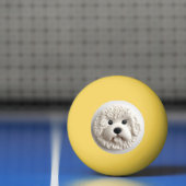 Bichon Frise Dog 3D geïnspireerd Pingpongbal (Net)