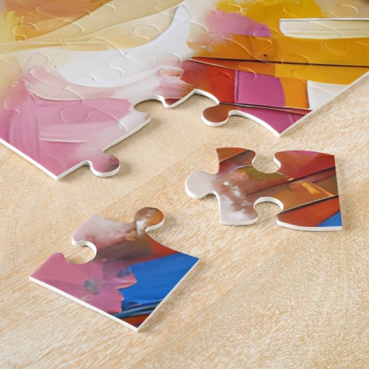 Bichon Frise Dog Acryl Art Print Hondenliefhebber  Legpuzzel (Zijkant)