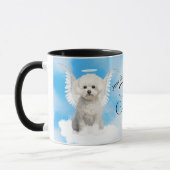 Bichon Frise Dog Angel Custom Pet Memorial Mok (Links)