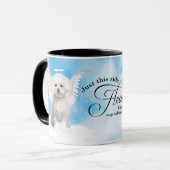 Bichon Frise Dog Angel Custom Pet Memorial Mok (Voorkant links)