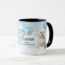 Bichon Frise Dog Angel Custom Pet Memorial Mok