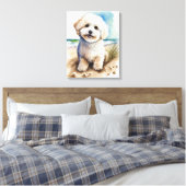 Bichon Frise Dog Art Painting Canvas Afdruk (Insitu (Slaapkamer))