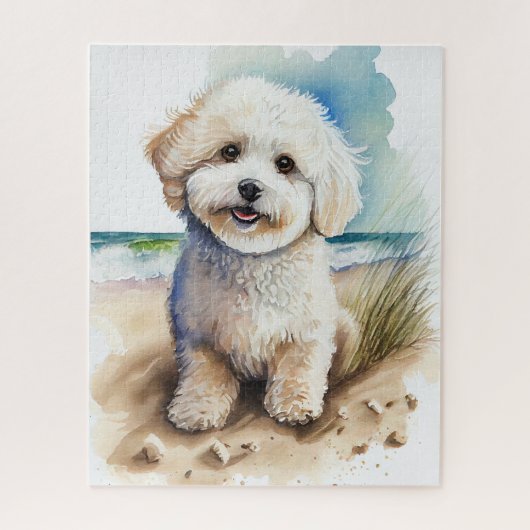 Bichon Frise Dog Art Painting Legpuzzel (Verticaal)