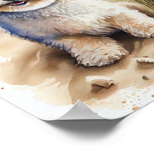 Bichon Frise Dog Art Painting Poster (Hoek)