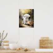 Bichon Frise Dog Art Print Poster (Keuken)