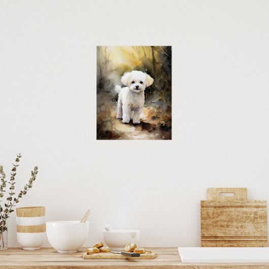 Bichon Frise Dog Art Print Poster (Keuken)