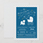 Bichon Frise Dog Baby shower Boy Blue Kaart (Voorkant / Achterkant)