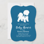 Bichon Frise Dog Baby shower Boy Blue Kaart (Voorkant)