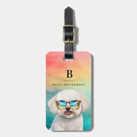 Bichon Frise Dog Bagagelabel (Voorkant verticaal)