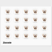 Bichon Frise Dog Bedankt Ronde Sticker (Vel)