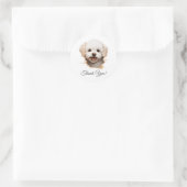 Bichon Frise Dog Bedankt Ronde Sticker (Tas)
