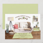 Bichon Frise Dog Bewegende Aankondiging (Voorkant / Achterkant)