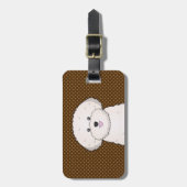 Bichon Frise Dog Cartoon Paws Bagagelabel (Voorkant verticaal)