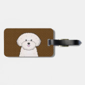 Bichon Frise Dog Cartoon Paws Bagagelabel (Achterkant horizontaal)