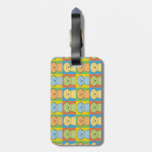 Bichon Frise Dog Cartoon Pop-Art Bagagelabel (Achterkant verticaal)