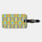 Bichon Frise Dog Cartoon Pop-Art Bagagelabel (Achterkant horizontaal)