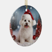 Bichon Frise Dog Christmas Keepsake Ornament (Rechts)