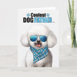 Bichon Frise Dog Coolest Dad Vaderdag Feestdagen Kaart