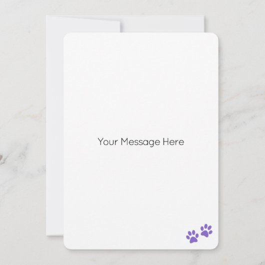 Bichon Frise Dog Gepersonaliseerd Gelukkige Verjaa Kaart (Achterkant)