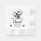 Bichon Frise Dog Gepersonaliseerde Proost Servet (Voorkant)