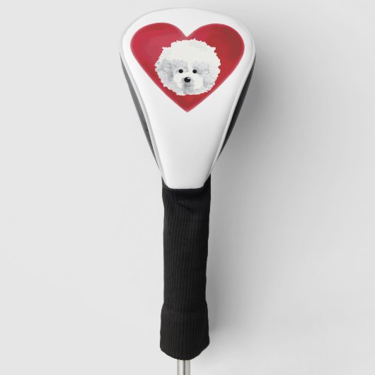 Bichon Frise dog Golfheadcover (Voorkant)