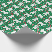Bichon Frise Dog kerstfeestdag Cadeaupapier (Hoek)