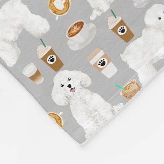 Bichon Frise Dog koffiedekens Fleece Deken (Hoek)