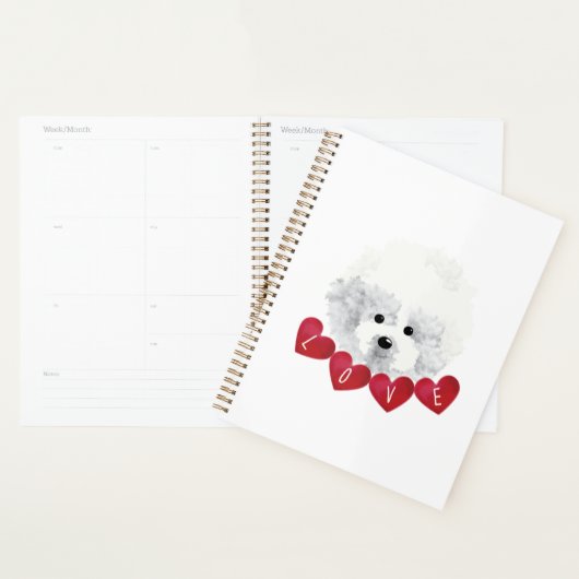 Bichon Frise dog LOVE Planner (Display)
