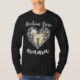 Bichon Frise Dog mama Moederdag T-shirt