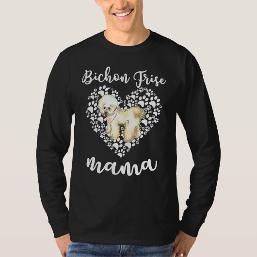Bichon Frise Dog mama Moederdag T-shirt (Voorkant)