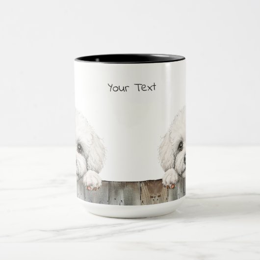 Bichon Frise Dog Mok (Midden)